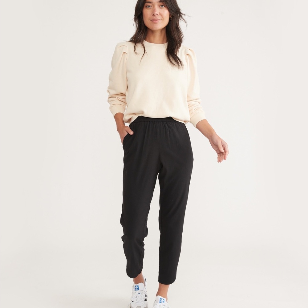 Marine Layer Allison Pant Black Small Tencel